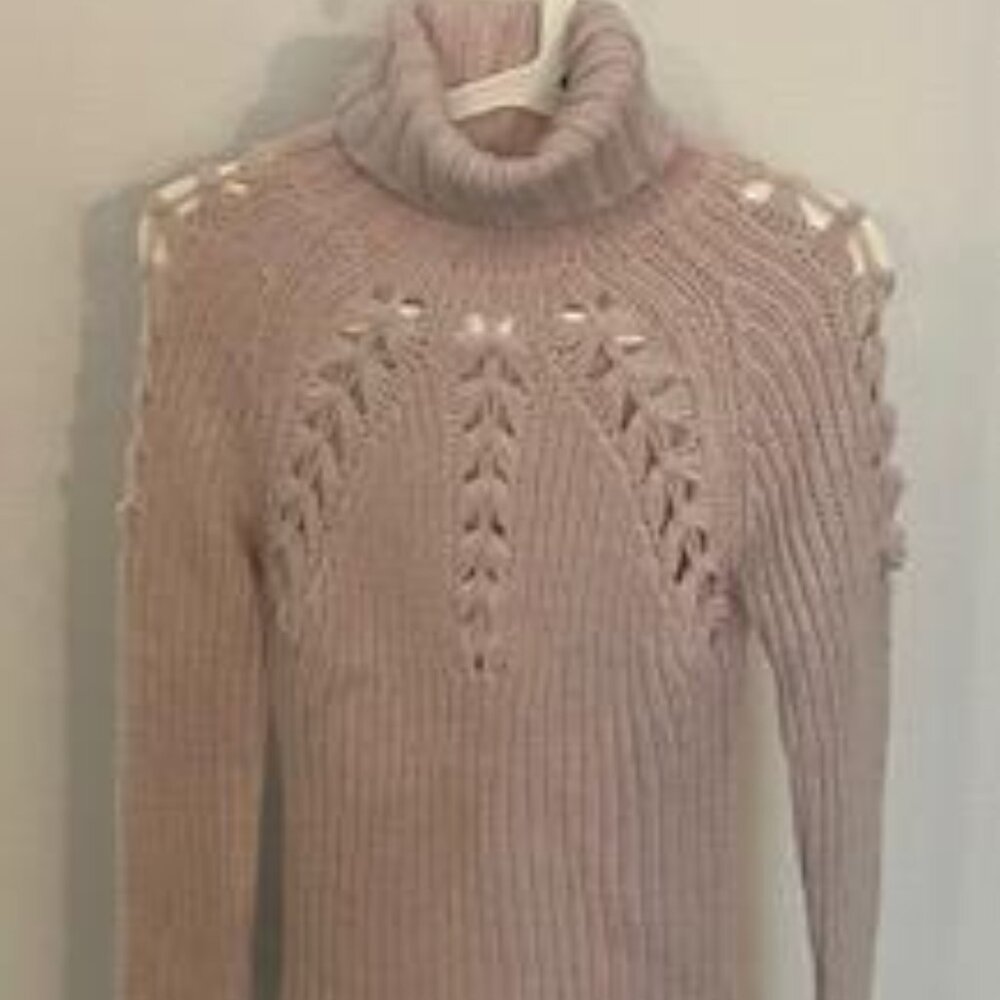 Turtleneck chunky knit sweater ,small